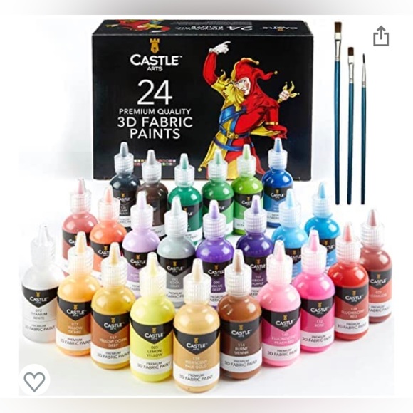 Painting 24 3D Fabric paints New - Picture 2 of 2